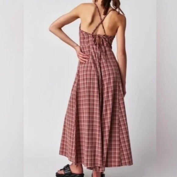 Free People Kaia Jumpsuit – Dusty Lavender Plaid Combo – Size S – NWT - Picture 4 of 7